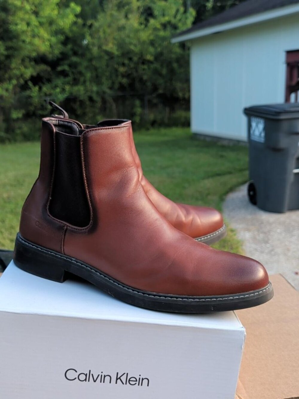 Calvin Klein Fenwick Chelsea Boots – Medium Brown – Men's 10M